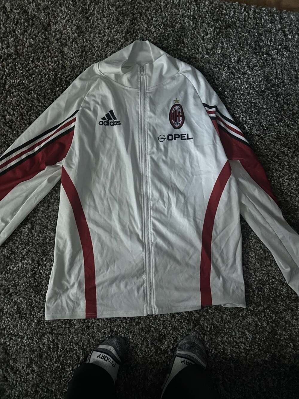 Adidas Vintage AC Milan 2002-2003 Training Jacket White Red